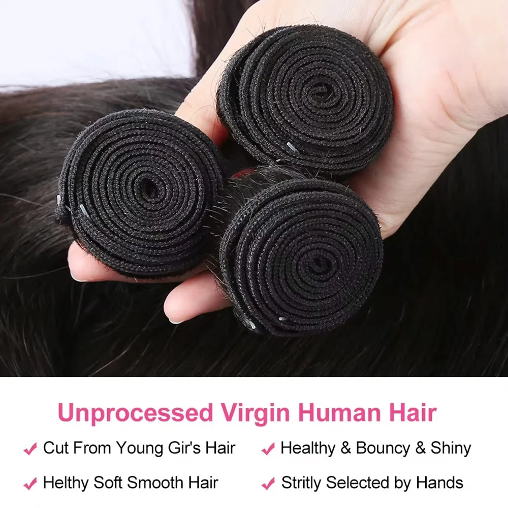Bone Straight Brazilian Virgin Bundles