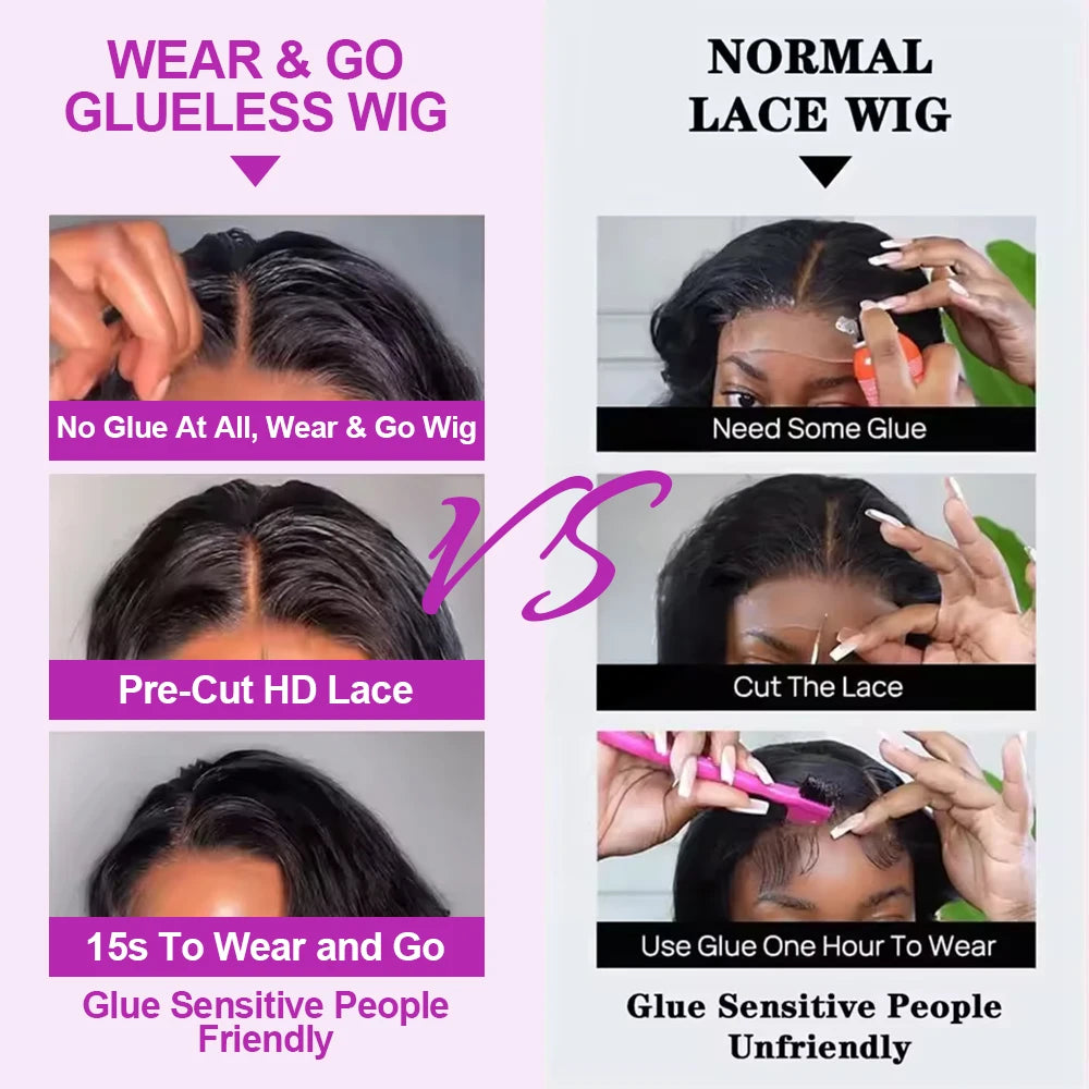 Short Bob Loose Water Wave Wig