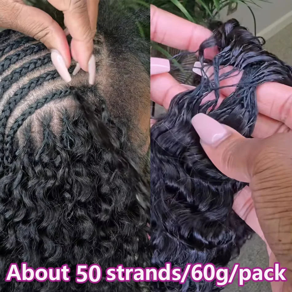 Tight Curly Pre-Separated Knotless Crochet Extensions