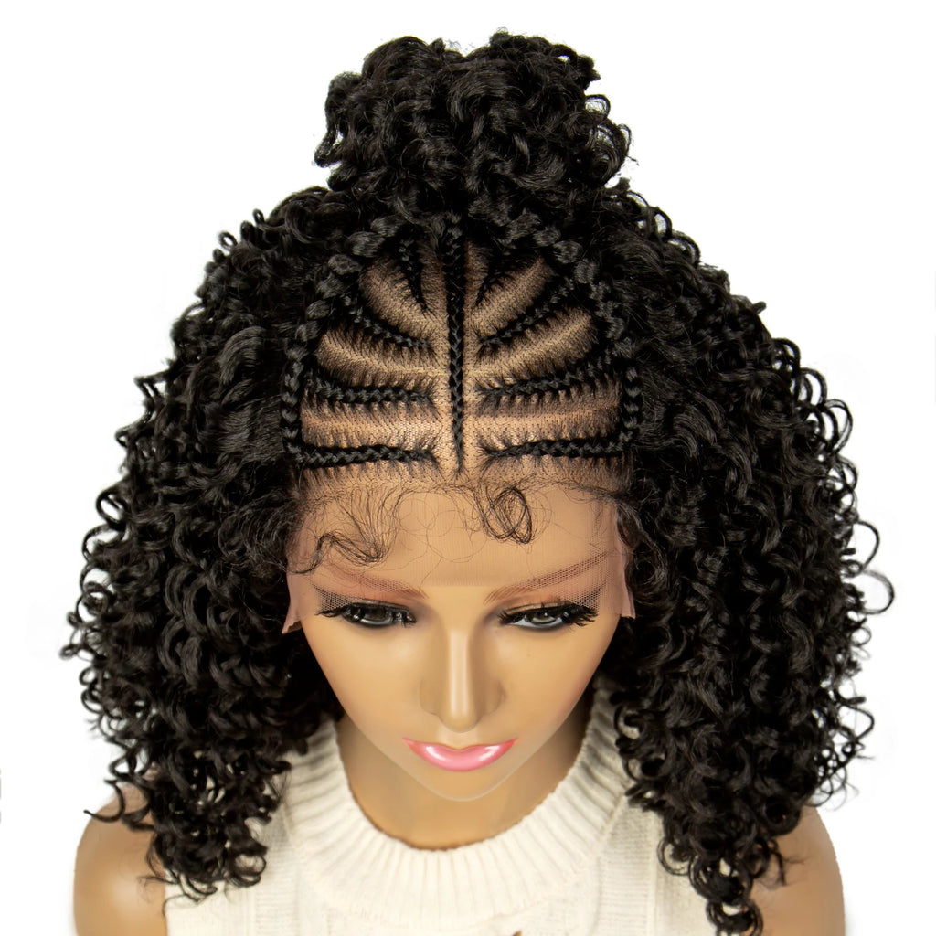 Braided Afro Kinky Curly Hair Wig