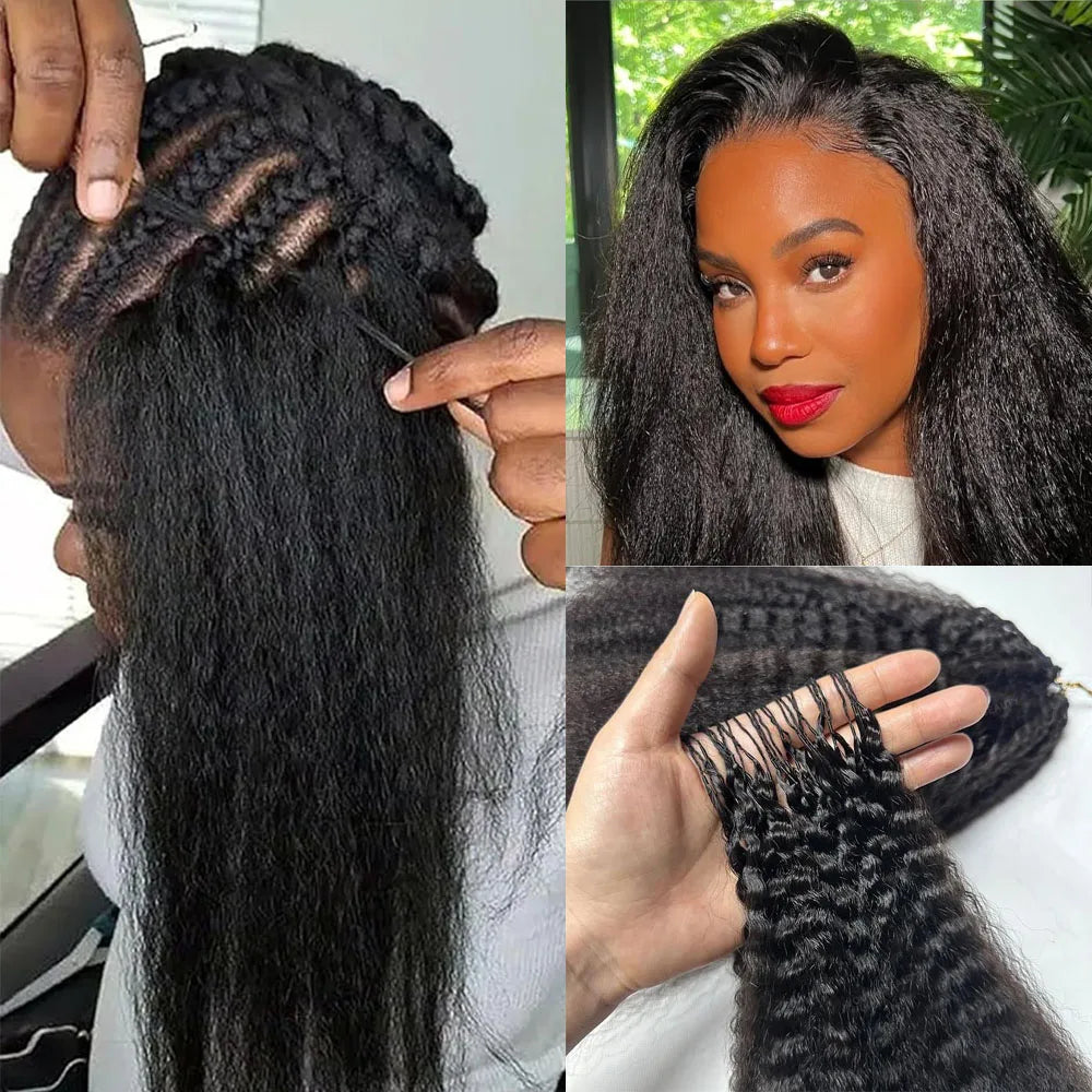 Kinky Straight Knotless Pre Separated Crochet Extensions