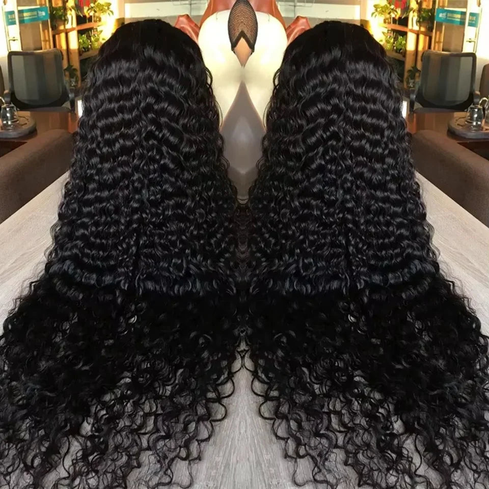 High Density Glueless Deep Water Wave Wig