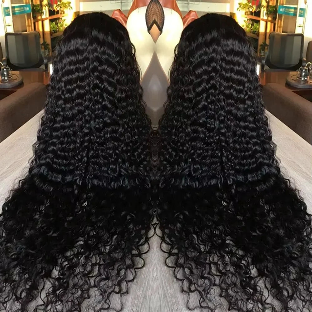 High Density Glueless Deep Water Wave Wig