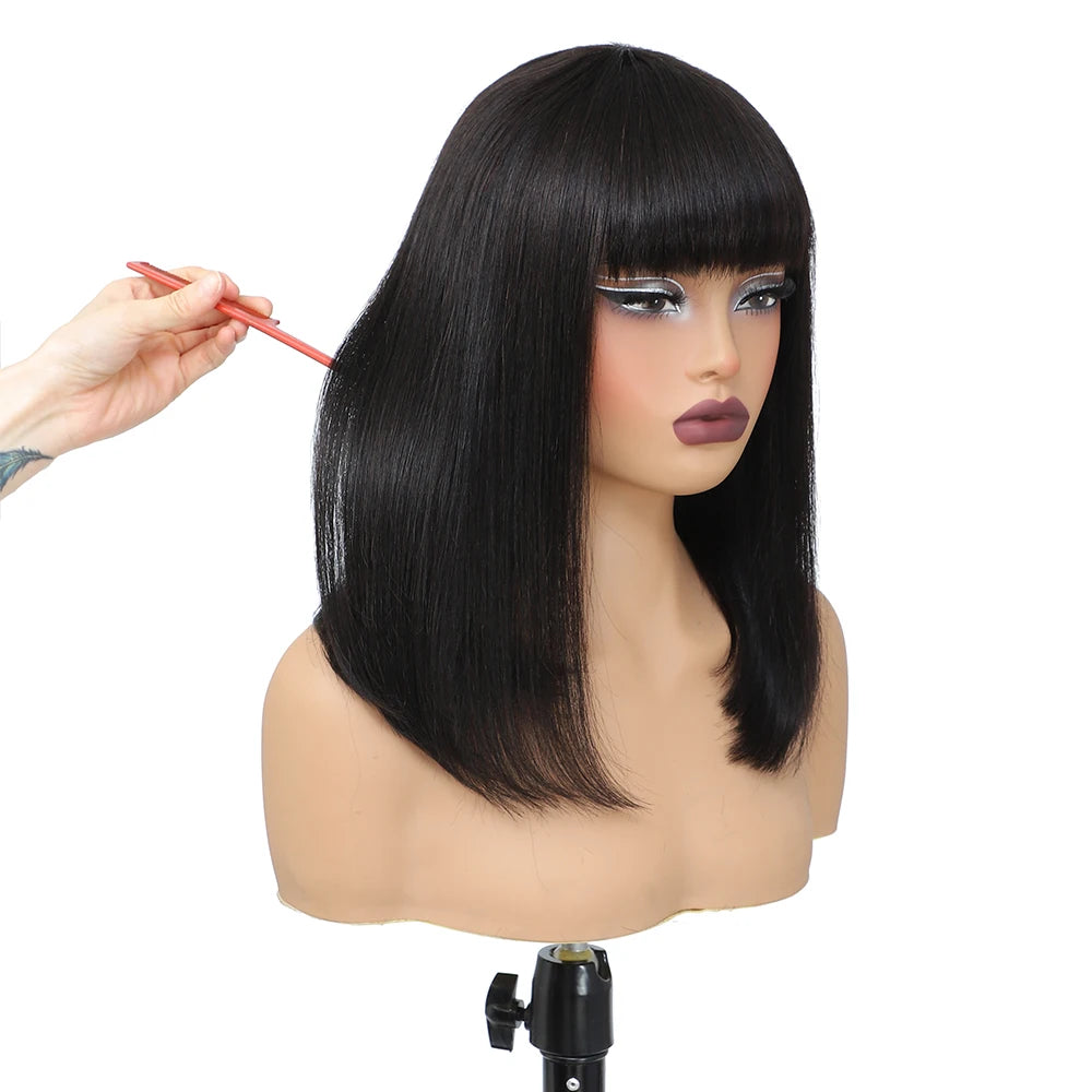 Short Bob Wig with Bangs