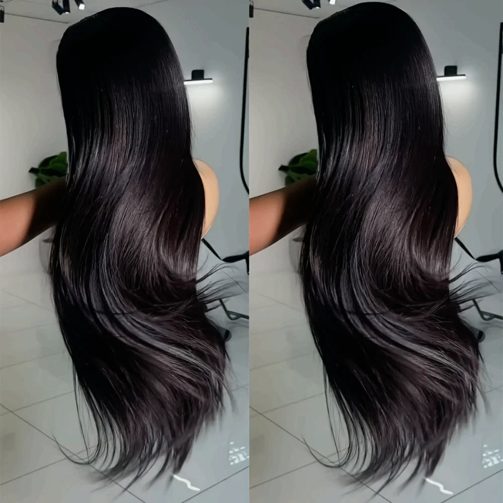 Black Straight Wig With HD Lace Frontal