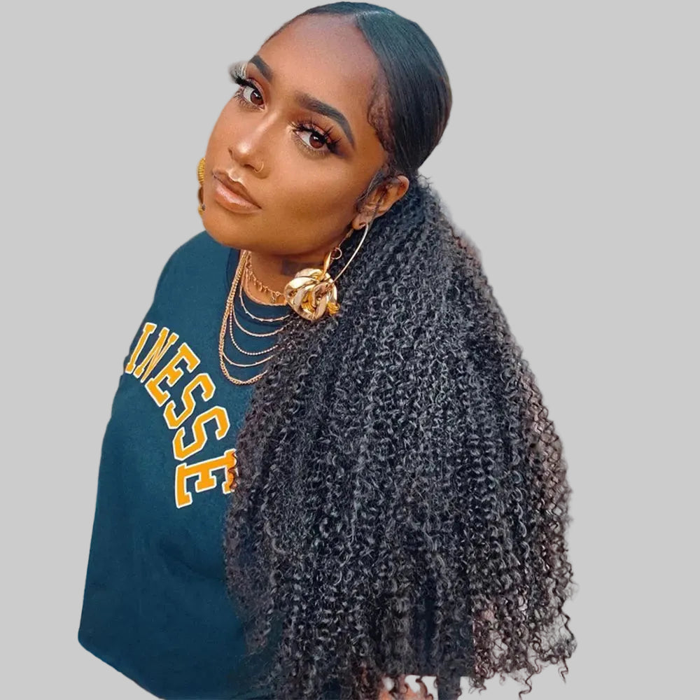 Kinky Curly 4B/4C Remy Human Hair Ponytail