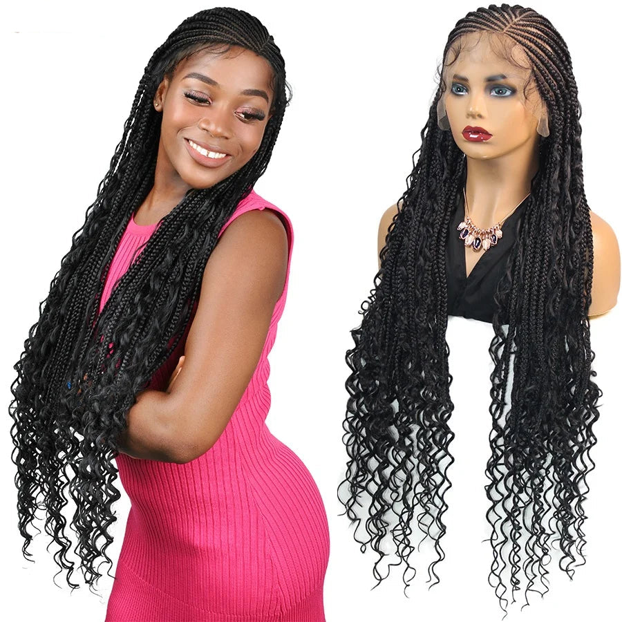 Curly Boho Braided Wigs