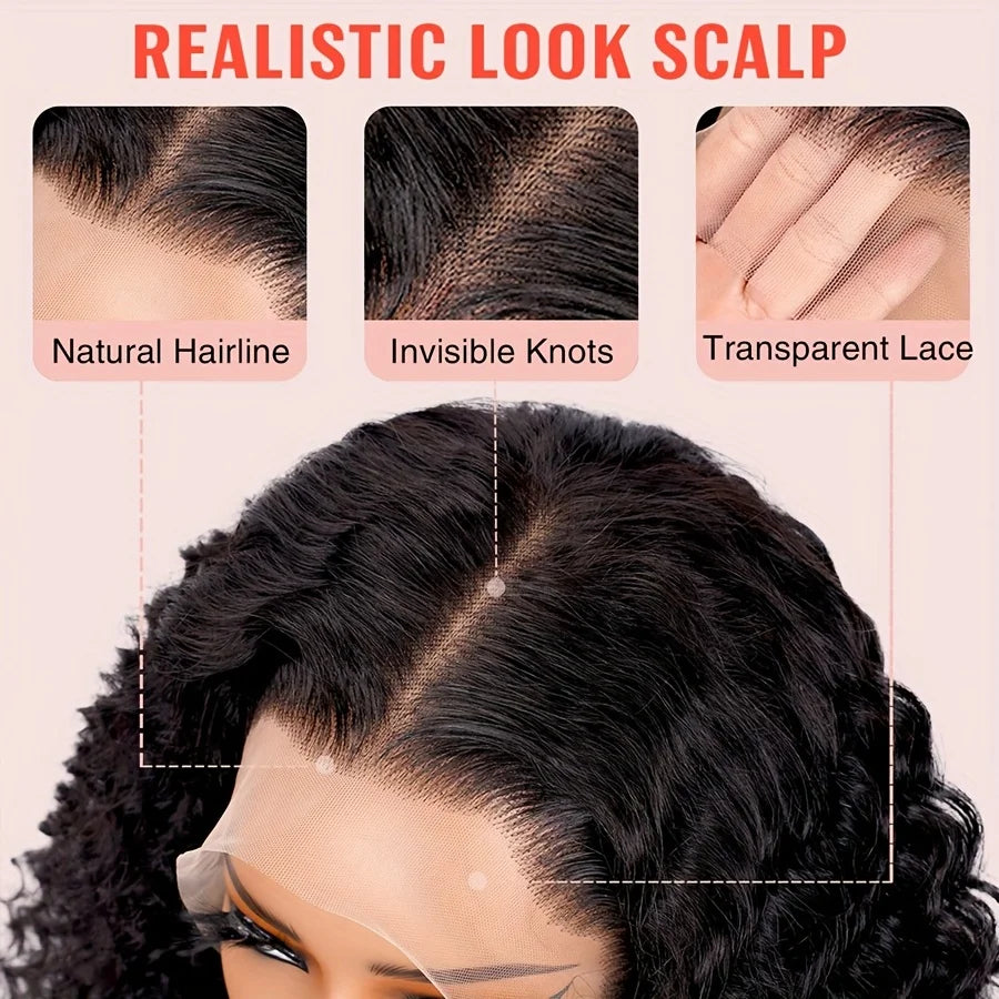Deep Wave Bob Lace Front Wigs