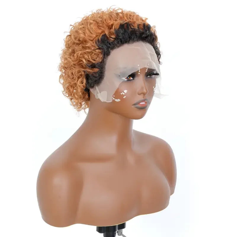 Short Pixie Cut Kinky Curly Wig