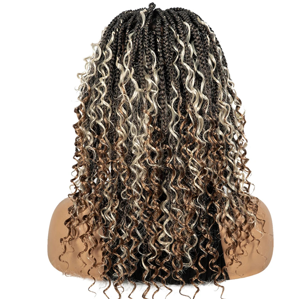 Short Bob Ombre Color Braided Wig