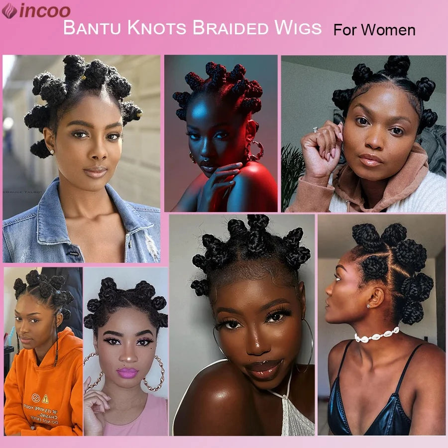 Bantu Knots Braided Wigs