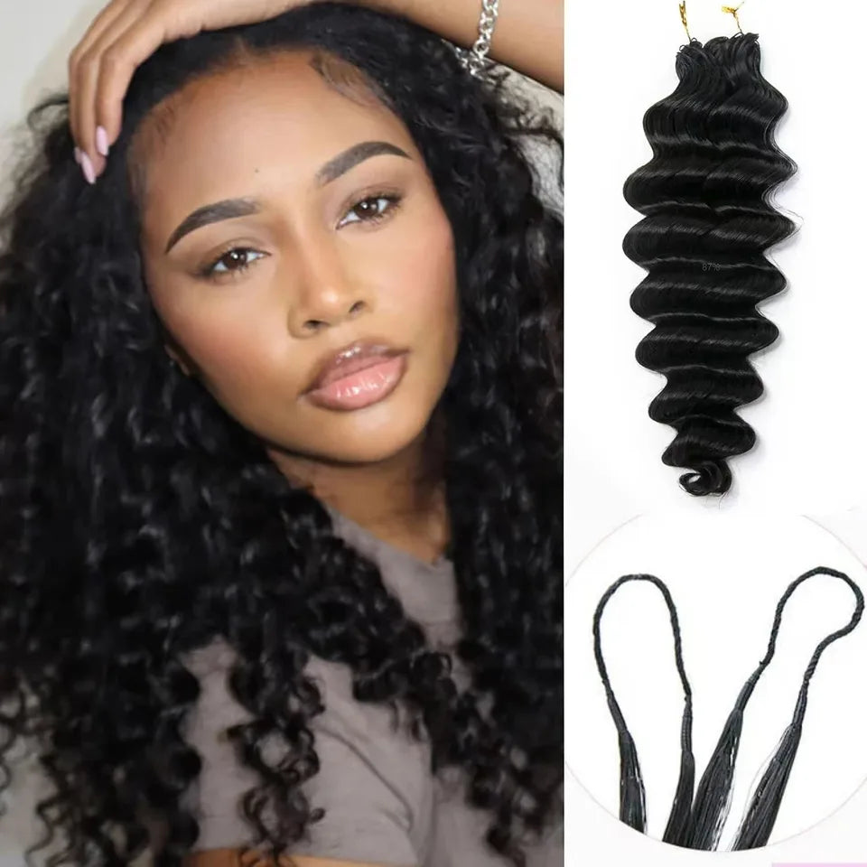 Pre-Separated Feather Crochet Human Hair Extensions