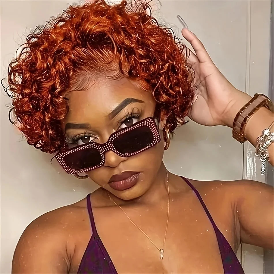 Short Pixie Cut Kinky Curly Wig