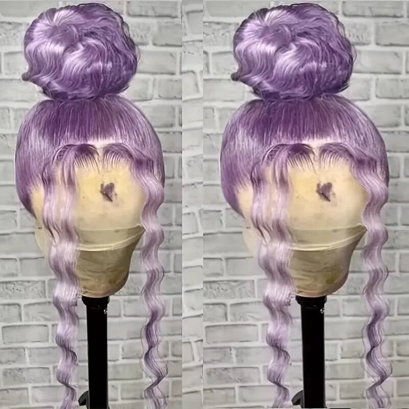 Lavender Curly Loose Wave Wig